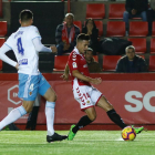 Imagen de Manu del Moral en una jugada del partido entre el Nàstic y el Zaragoza de esta temporada en el Nou Estadi.