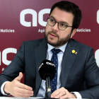 El vicepresident del Govern, Pere Aragonès, durant l'entrevista a l'ACN.