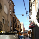 Imatge dels treballs de reforma al carrer del Baix del Carme.