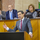 El nou president andalús, Juanma Moreno, aquest dimecres al Parlament d'Andalusia.