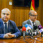 El presidente del Audiencia provincial, Javier Hernández y Jesús Maria Barrientos, presidente del TSJC.