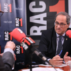 El presidente de la Generalitat, Quim Torra, durante la entrevista en Rac 1.