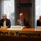 El director general de CIMALSA, Enric Ticó y el president del Port de Tarragona, Josep Maria Cruset, en la presentación.