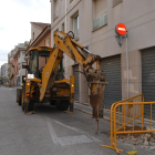 Foto de las obras en la calle Alt de Sant Pere.