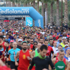 La sortida des de l'Anella Mediterrània de la Mitja Marató disputada l'any passat.