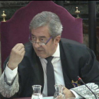 Pla mitjà del fiscal Javier Zaragoza durant l'informe final del ministeri públic al Tribunal Suprem.