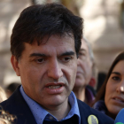 El vicesecretario general de comunicación de ERC, Sergi Sabrià, en declaraciones a los medios.