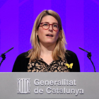 La portaveu del Govern, Elsa Artadi, en una roda de premsa al Palau de la Generalitat.