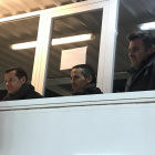 Sergi Parés, Xavi Bartolo i Curt Onalfo en el Nou Estadi