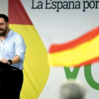 Imatge d'arxiu del líder de VOX, Santiago Abascal, durant un míting.