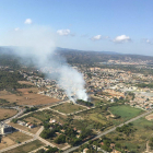 Imatge aèria de l'ncendi de Torredembarra.