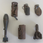 Imagen de algunos de los artefactos intervenidos.