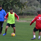 Abel Mourelo en un entrenamiento con el CF Reus la temporada pasada.