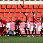 Los jugadores del Nàstic celebrando uno de los goles anotados el fin de semana pasado.