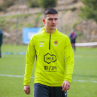 Antonio Cotán durante su primer entrenamiento en Tarragona.