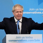 Boris Johnson justo después de ser escogido nuevo líder del partido conservador británico, en Londres.