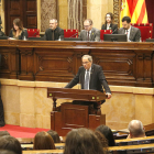 El presidente de la Generalitat, Quim Torra, durante el debate de política general del Parlamento del 25 de septiembre de 2019
