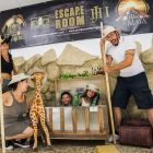 Un grupo participante en l''escape room' 'Lo oro maya' ubicado en el hotel Jaime I de Salou.