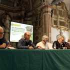 Imatge de la taula de ponents de la 3a Assemblea de Pagesia Gran d'Unió de Pagesos.