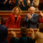 La nueva presidenta del Congreso, Meritxell Batet, aplaudida después de ser escogida por diputados del PSOE el 3 de diciembre del 2019.