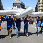 Imagen de la manifestación en defensa del Ebro en Barcelona el 5 de junio del 2016.