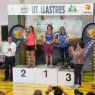 El podio femenino, con las tres mejores participantes