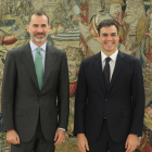 El rei Felip VI i el líder del PSOE, Pedro Sánchez, el 4 de juliol de 2017.