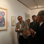 Plano abierto del presidente de la Generalitat, Quim Torra, durante la inauguración de la exposición.