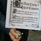 Imagen de la crema de la Constitución que se hizo el año pasado en el Baix Gaià
