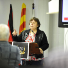La presidenta de l'entitat, Mònica Balsells, durant l'assemblea de socis.