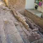 Restes romanes del Circ i d'època medieval, al solar del carrer dels Ferrers que ha estat excavat.