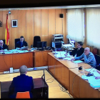 Captura de pantalla de la declaració del comissari Rafel Comes en el judici contra dos Mossos d'Esquadra a l'Audiència de Tarragona.
