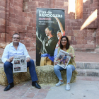 El regidor de Cultura, Josep M. Girona, i la regidora de la fira, Carla Miret, a l'església Vella.