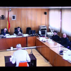 Imagen de la declaración de un subinspector de la División de Asuntos Internos durante el juicio a dos mossos d'esquadra en la Audiencia de Tarragona