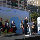 Presentación de la candidatura de ERC, EH Bildu y BNG en Barcelona.