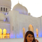 Cristina Mercadé en un bonito rincón de la ciudad de Dubái.