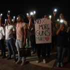 Una manifestación en contra de la política de armas en los Estados Unidos.