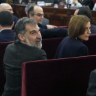 Jordi Cuixart y Carme Forcadell en el Tribunal Supremo.