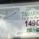 Cartel promocional del paquete turístico «Descubre 'Tabarnia'».