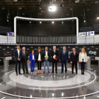 Imatge dels candidats a les eleccions europees al debat de TVE.
