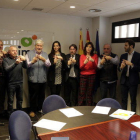 Varios miembros del Consejo de Comercio de Pimec Comerç Tarragona, antes de reunirse el 13 de febrero.