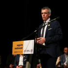 Adam Tomàs, cap de llista d'ERC a Amposta, en el míting de presentació de la llista republicana.