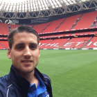 Juanto, con la camiseta de la Ponferradina, la cual defendió durante la primera parte de la temporada 2016-17.