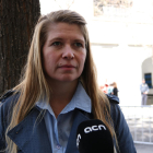 Imatge de l'observadora del judici de l'1-O islandesa Katrín Oddsdóttir, en declaracions a l'ACN.