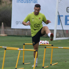 Iván López, durant un entrenament a principis de temporada, quan estava disponible per a jugar.
