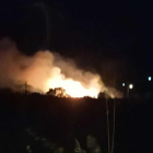Imagen del incendio en la riera de Maspujols.