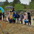 Una seixantena de nens han plantats diverses espècies durant la celebració.