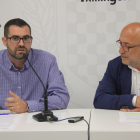 El gerent de l'Institut Municipal de Serveis Socials de Tarragona, Josep Miquel Beltran, i del conseller d'Educació de Tarragona, Francesc Roca