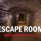 Imatge del cartell de l''Escape Room' del refugi antiaeri de Valls.