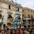 3 de 10 amb folre i manilles descarregat pels Castellers de Vilafranca a la diada castellera de Sant Fèlix de 2018.